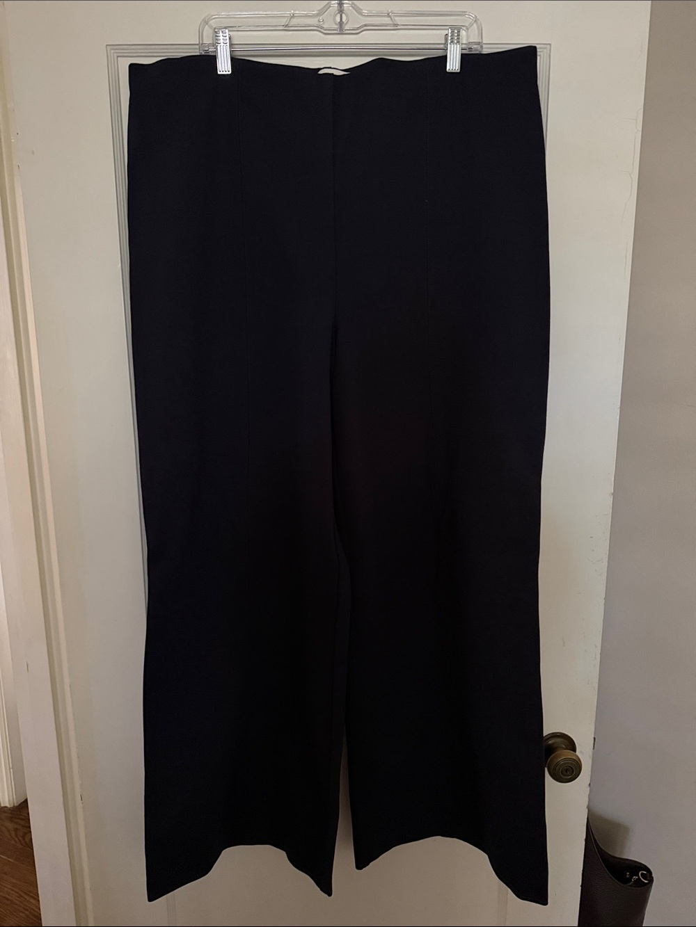 Banana Republic Navy Wide-Leg Ponte Pants